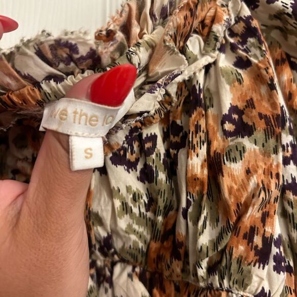 Love the Label fall floral puff sleeve maxi dress small - Picture 4 of 4